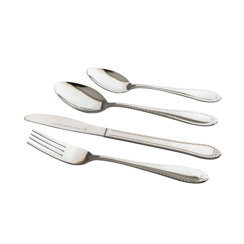 Home All U Need 60 Piece Plates, Bowls, Glassware, Forks, Spoons, and Knives (Service for 6) Dinnerware Set