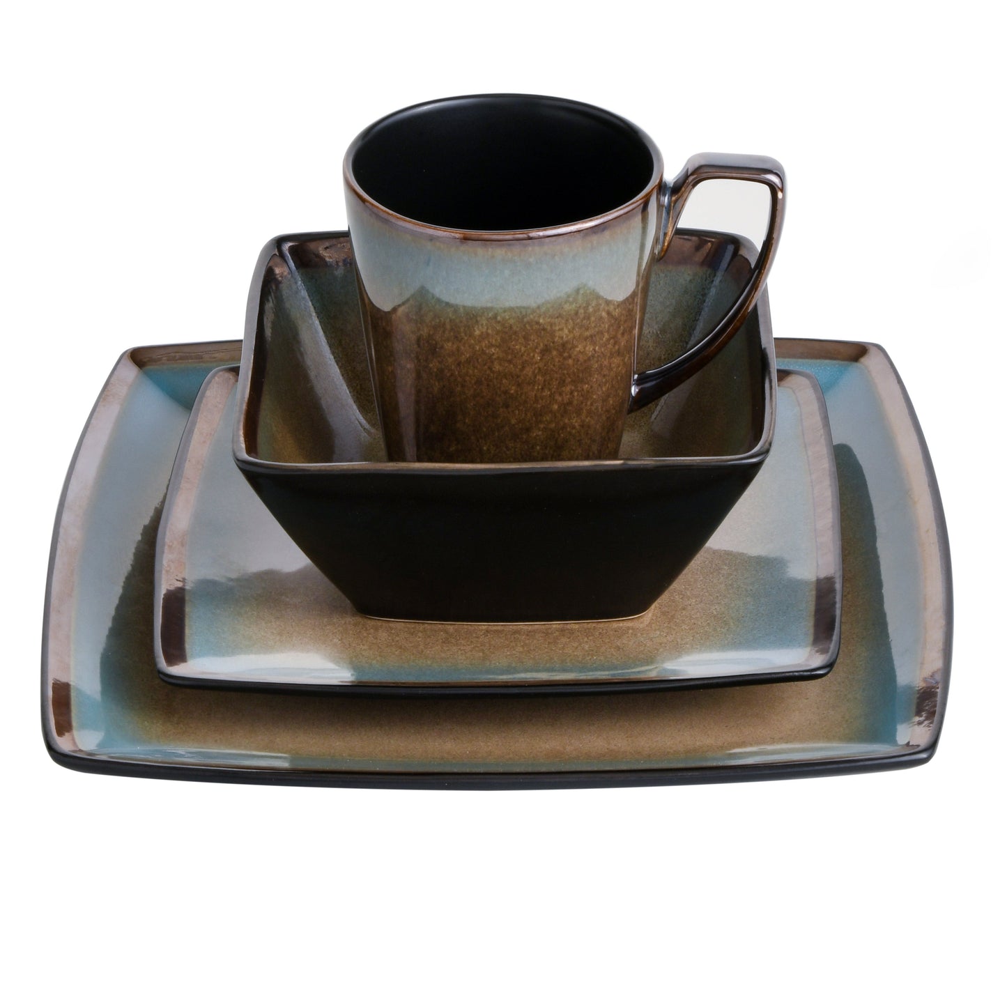 Tequesta 16-Piece Reactive Stoneware Dinnerware Set